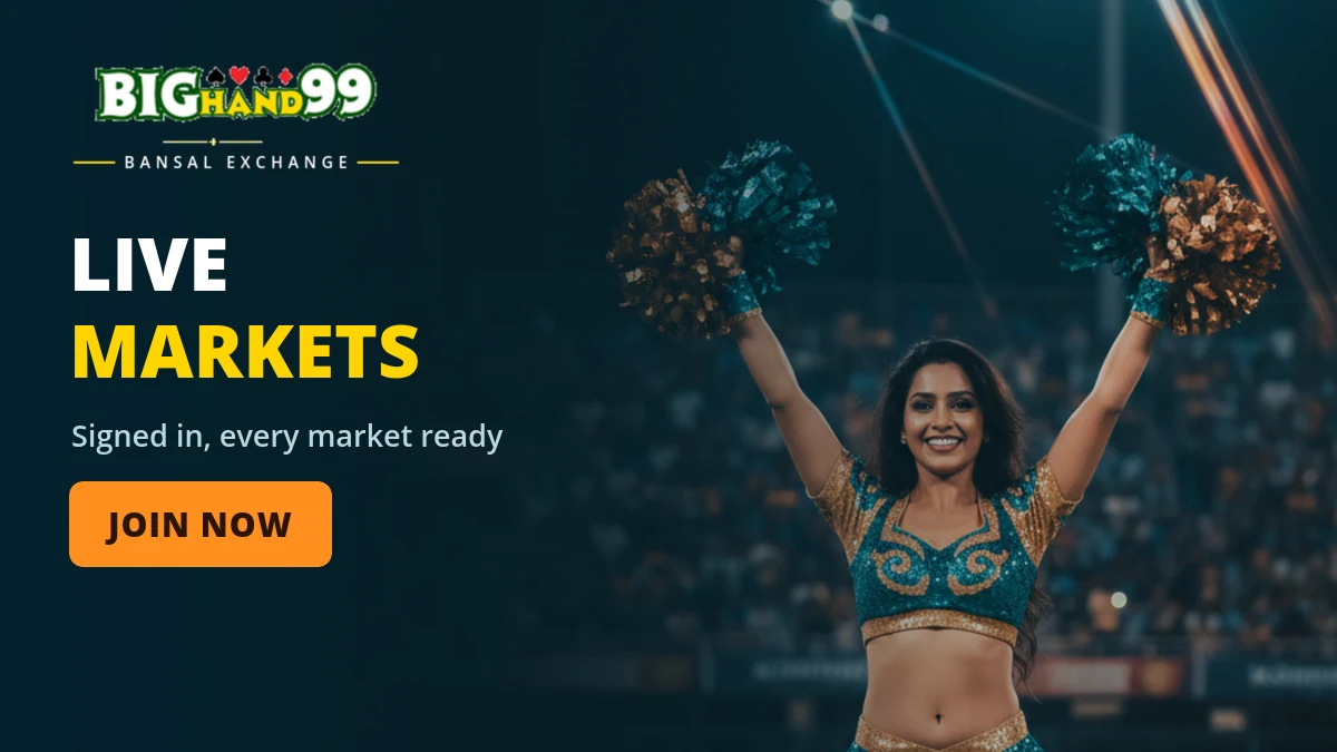 Signed in to BigHand99 with live cricket markets and wallet ready during an IPL evening